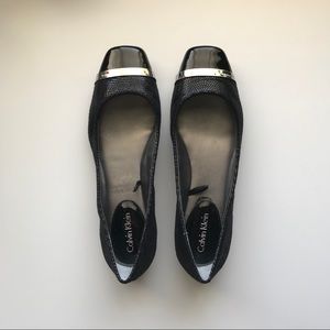 NWOT Calvin Klein Black Pash Flats Size 6.5